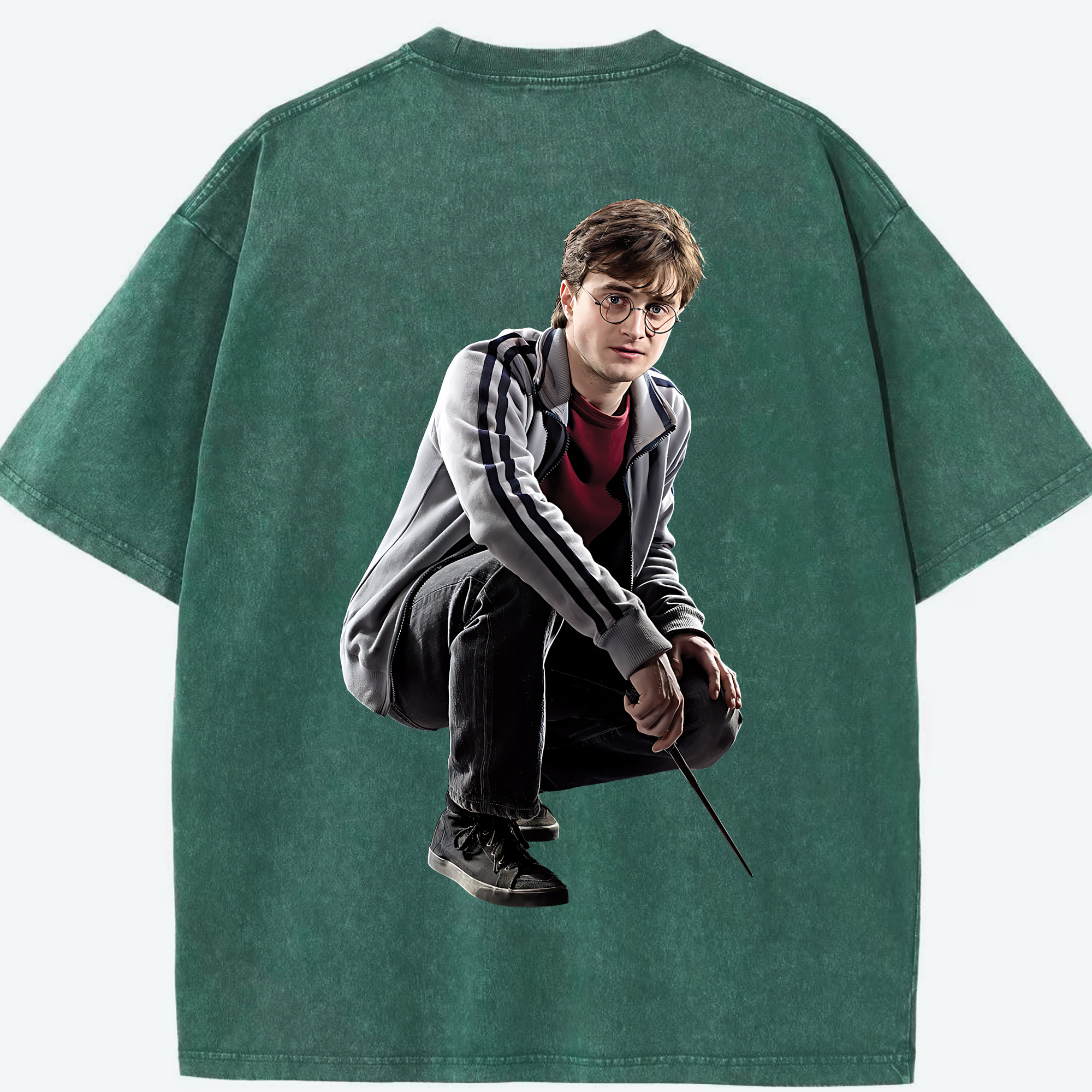 （画像用） Harry Potter ハリー・ポッターシリーズ 綿100% ヴィンテージ風 半袖Tシャツ（背面プリント）